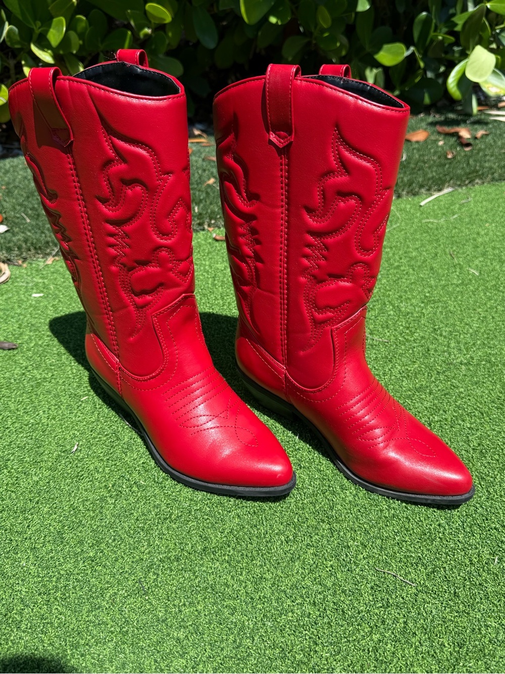 SODA Red Western Cowboy Boots